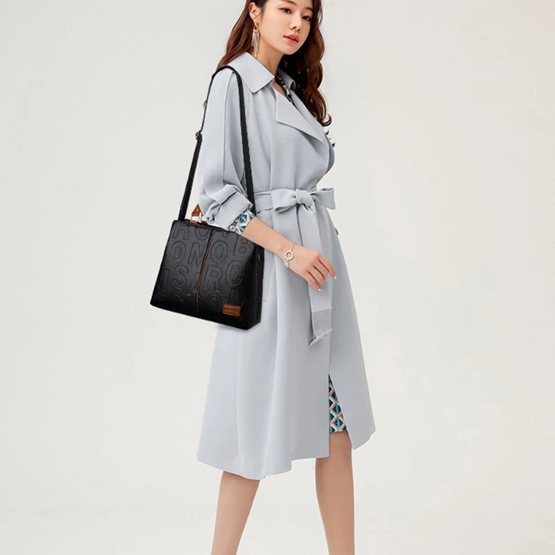 Borsa a Tracolla Donna in Pelle PU - Grande Capacità per Viaggio e Uso Quotidiano