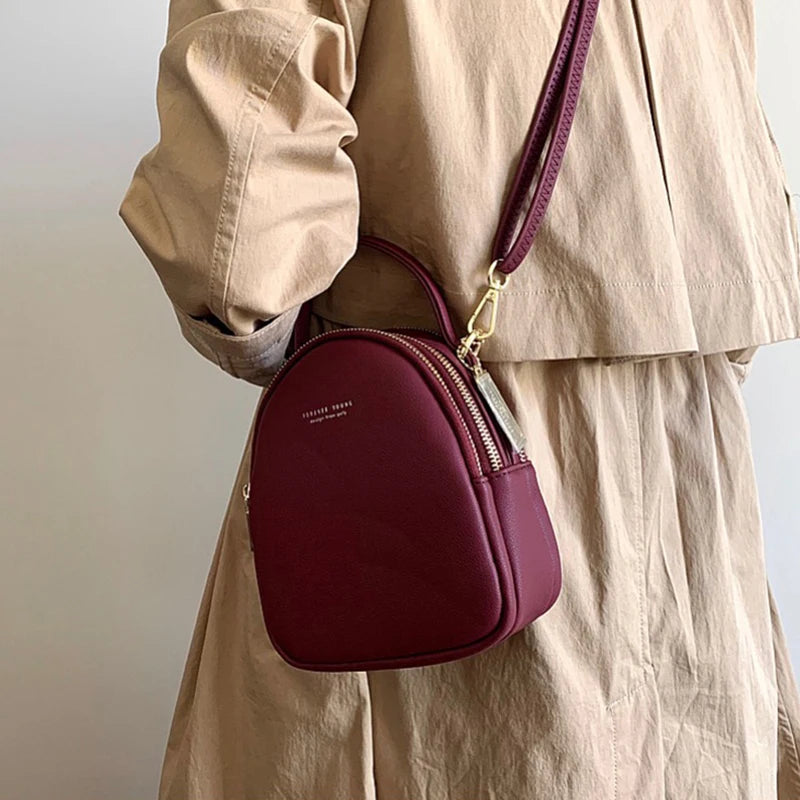 Zaino Mini Donna in Ecopelle — Borsa a Spalla Multifunzione Luxury