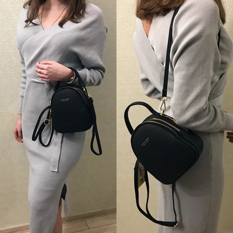 Zaino Mini Donna in Ecopelle — Borsa a Spalla Multifunzione Luxury