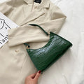 Borsa Sottospalla Donna Effetto Coccodrillo - Baguette Bag in Pelle PU Fashion