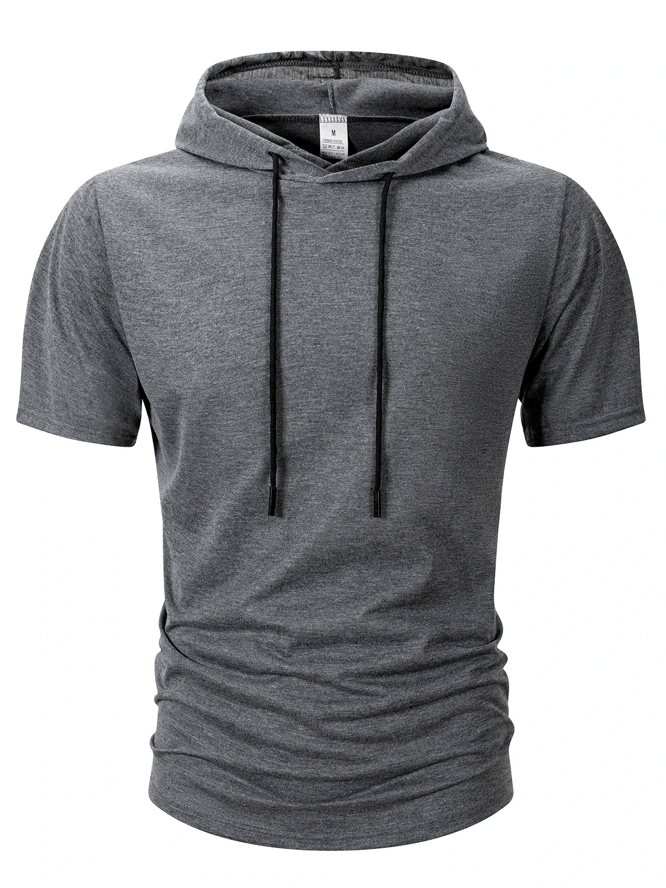 Felpa Uomo Estiva con Cappuccio Manica Corta - T-shirt Sportiva Traspirante