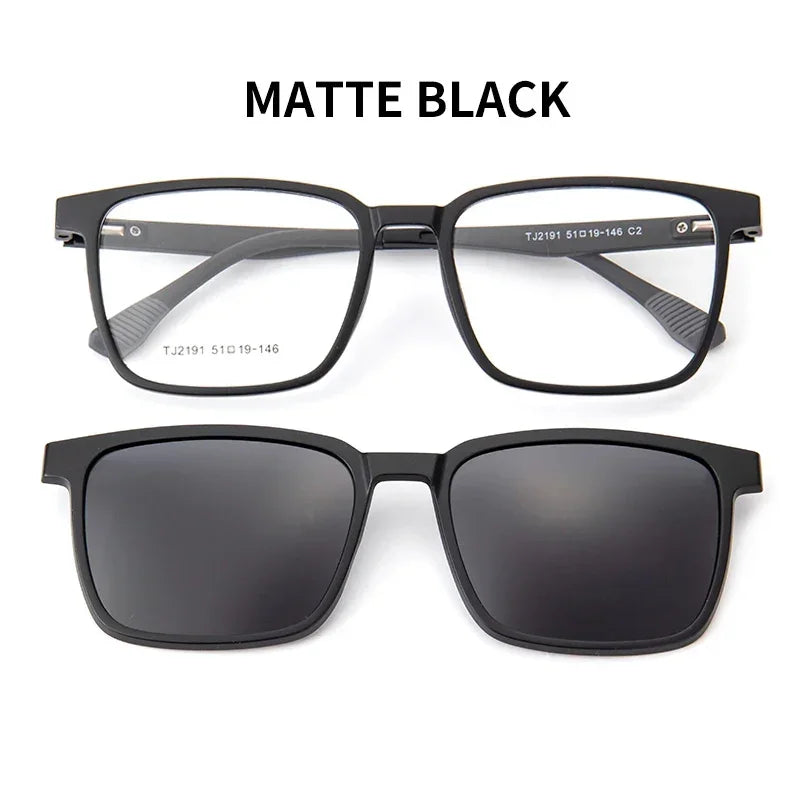 VKYEE Magnetic Clip-On Glasses Driving Polarized Glasses Men's Optical Myopia Glasses Women's Customized Prescription Sunglasses