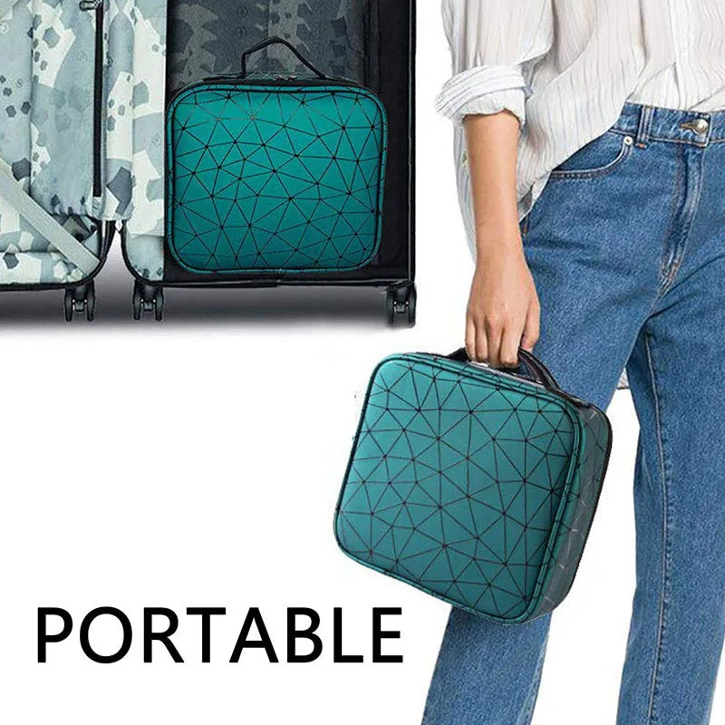 Beauty Case Professionale Impermeabile - Organizer Trucco da Viaggio con Scomparti