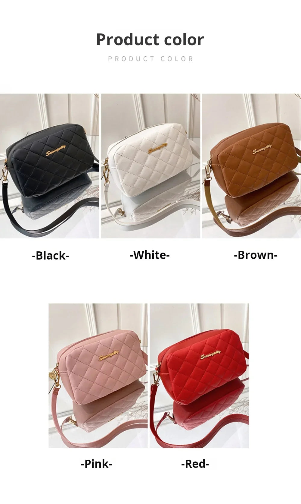 Borsetta a Tracolla Piccola con Nappa e Ricamo - Mini Bag Fashion con Catena