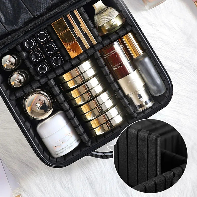Beauty Case Professionale Impermeabile - Organizer Trucco da Viaggio con Scomparti