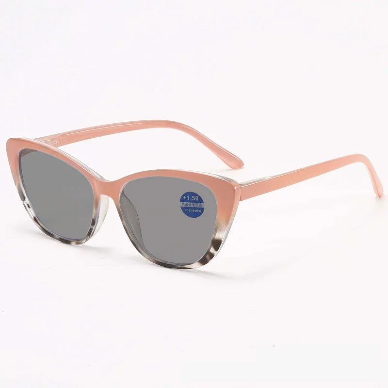 New Fashionable Personalized Color Blocked Cat Eye Women's Myopia Sunglasses Retro Neutral HD Luxury Versatile Sunscreen Glasses