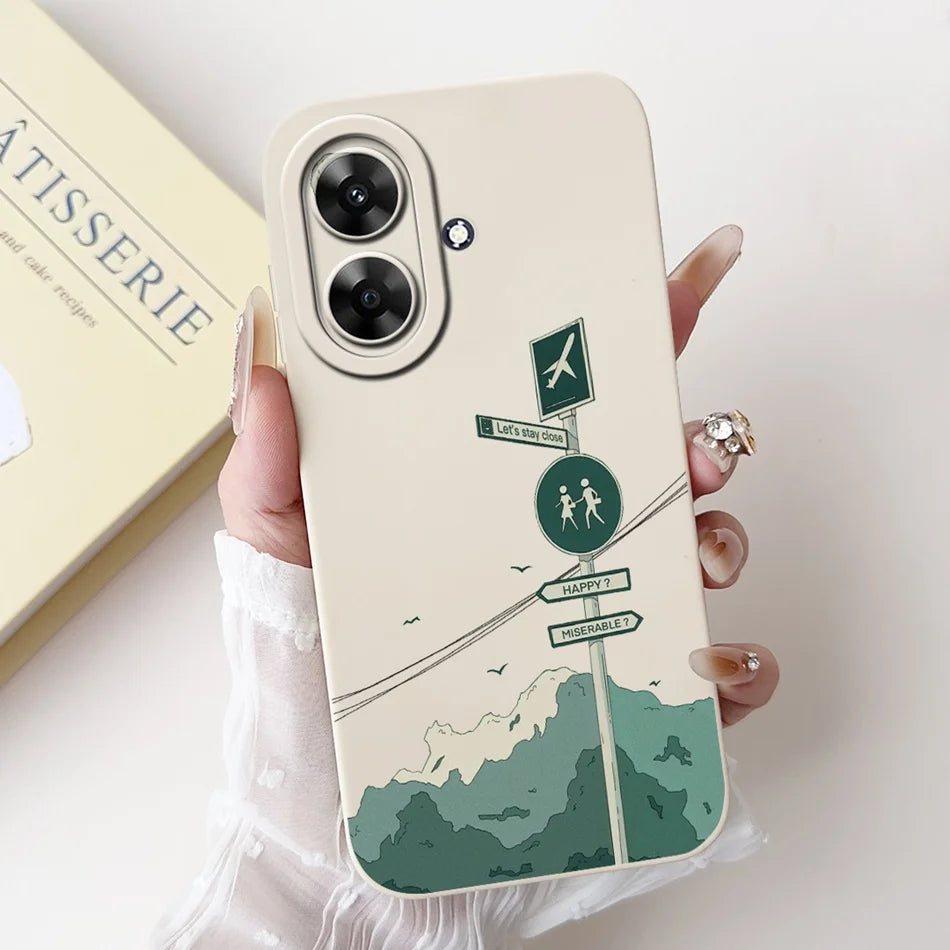 For Realme Note 60 2024 Fashion Moon Pattern Phone Case For Realme Note60 4G Soft Silicone Shockproof Cases