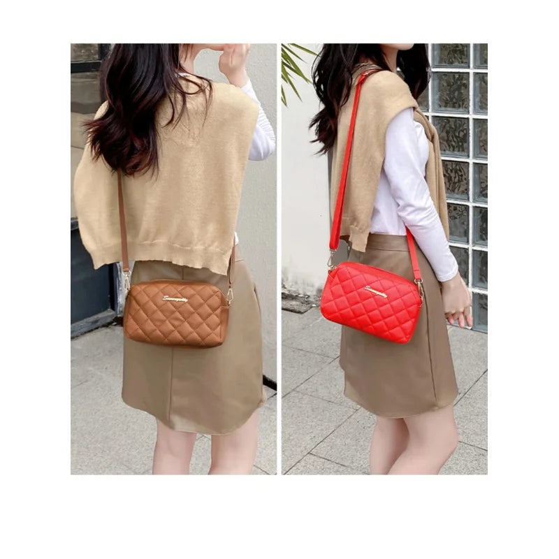 Borsetta a Tracolla Piccola con Nappa e Ricamo - Mini Bag Fashion con Catena