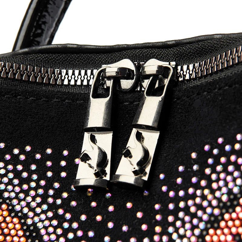Zaino Donna Grande Capacità con Diamanti Cartoon - Borsa Scuola Fashion