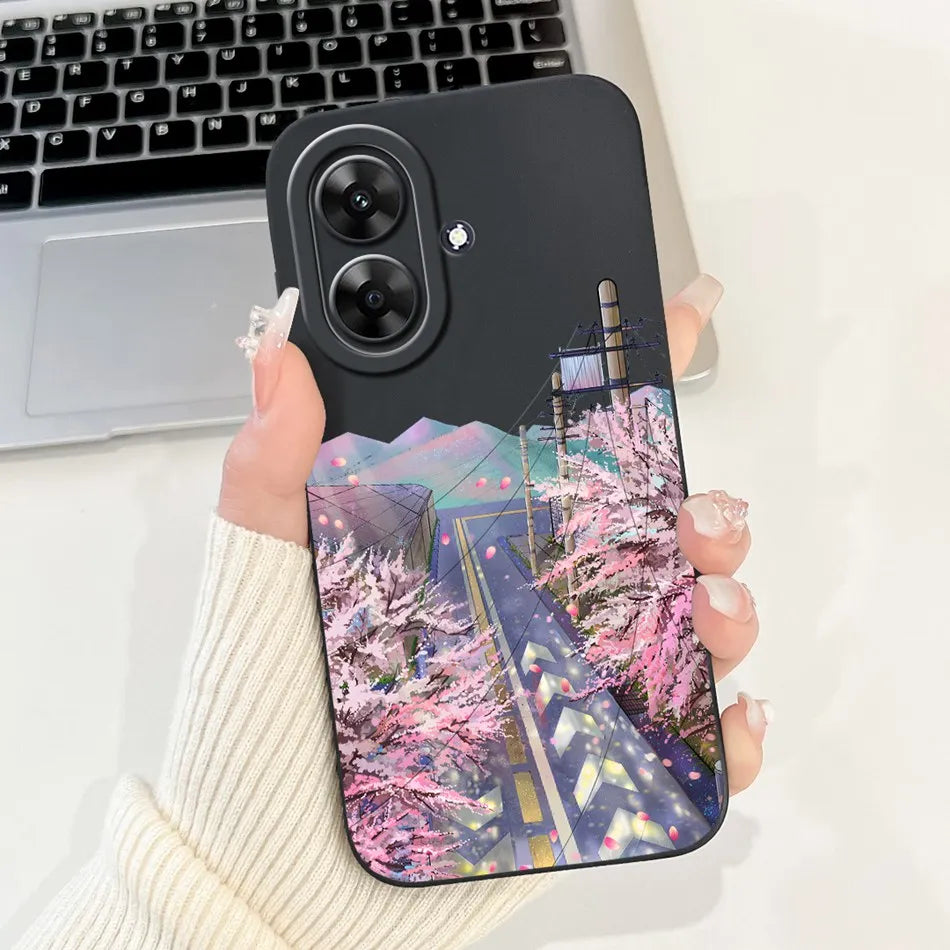 For Realme Note 60 2024 Fashion Moon Pattern Phone Case For Realme Note60 4G Soft Silicone Shockproof Cases