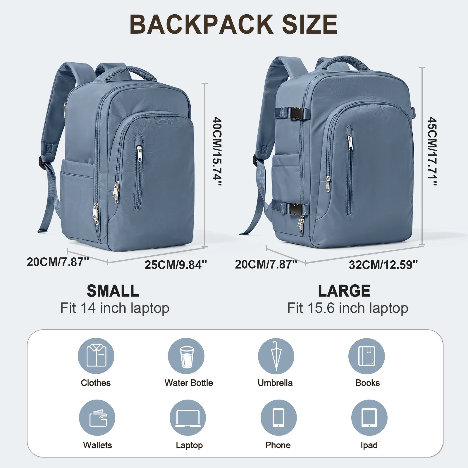Zaino Viaggio Cabina Ryanair Easyjet - Bagaglio a Mano 40x20x25 con Scomparto Laptop