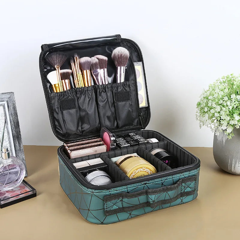 Beauty Case Professionale Impermeabile - Organizer Trucco da Viaggio con Scomparti