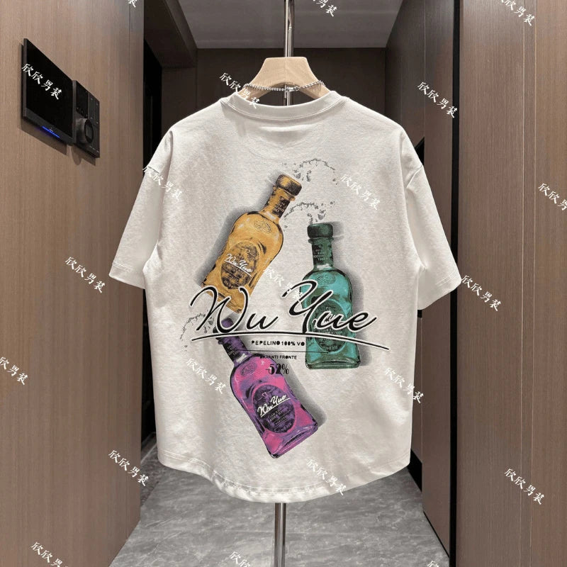 T-shirt Uomo 100% Cotone Stampa – Manica Corta Casual Estiva