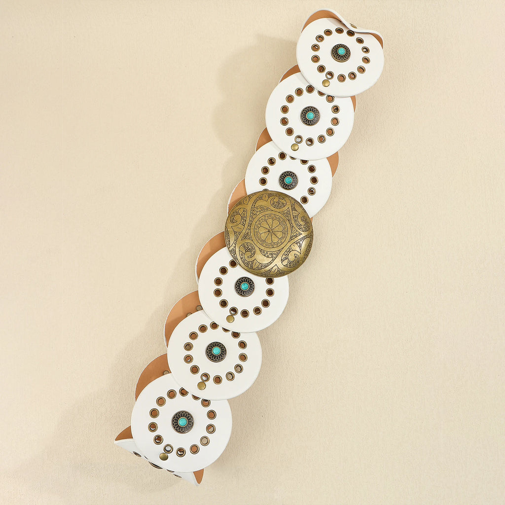 Cintura Vintage Western Boho Chic - Donna con Borchie Stile Y2K Larga
