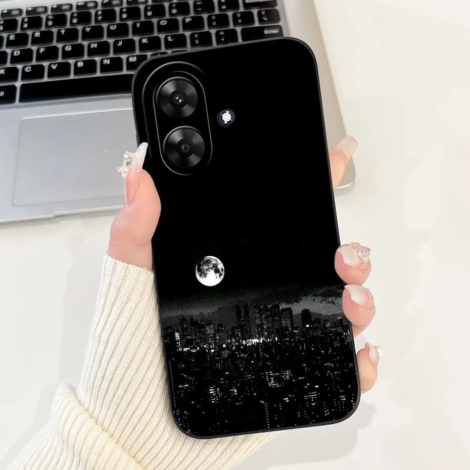 For Realme Note 60 2024 Fashion Moon Pattern Phone Case For Realme Note60 4G Soft Silicone Shockproof Cases
