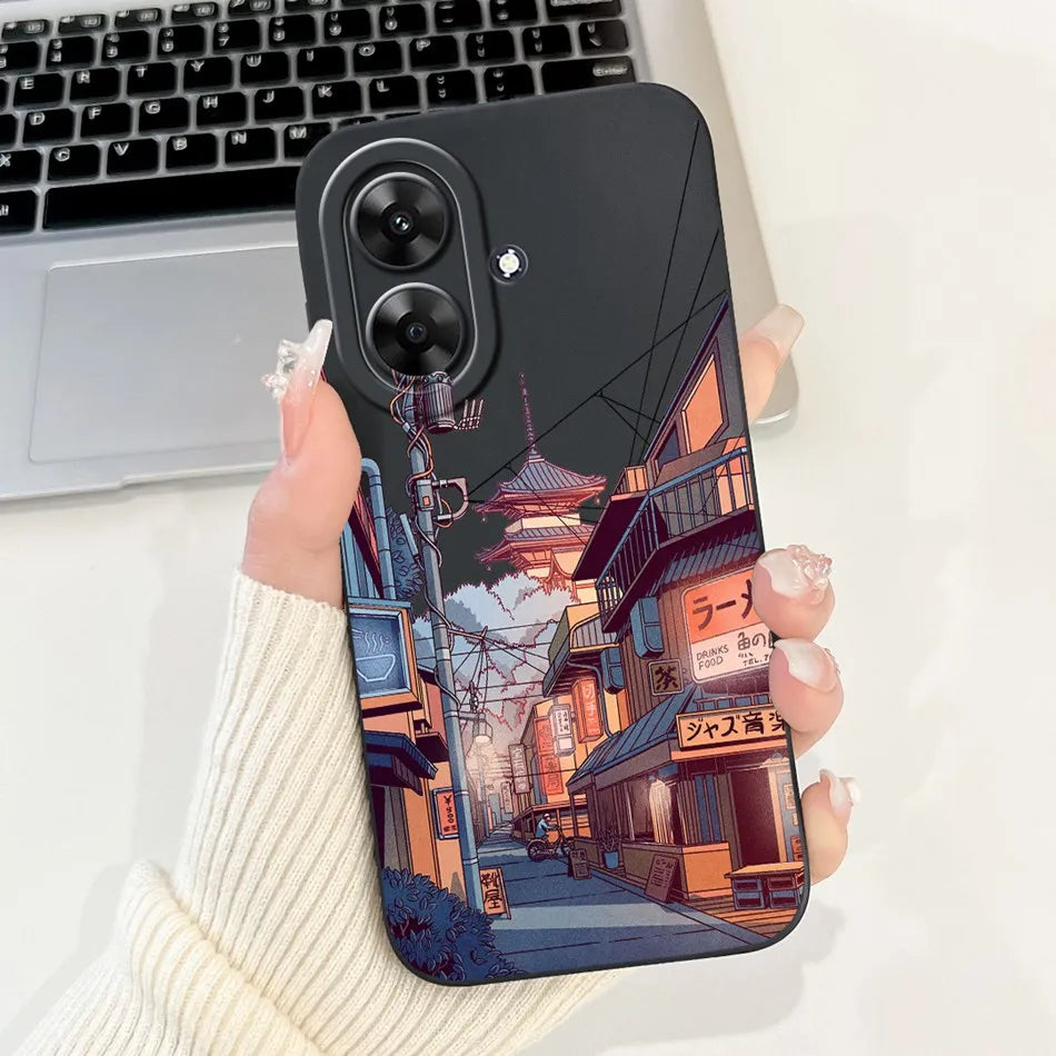For Realme Note 60 2024 Fashion Moon Pattern Phone Case For Realme Note60 4G Soft Silicone Shockproof Cases