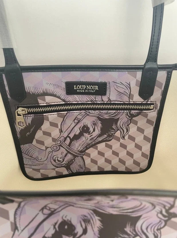 Borsa Tote Luxury Retrò con Stampa Animalier - Grande Capacità Multifunzione