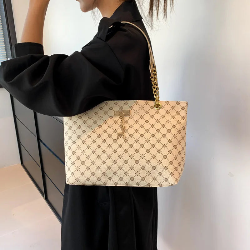 Borsa Tote Donna in Pelle Morbida - Grande Capacità con Accessori