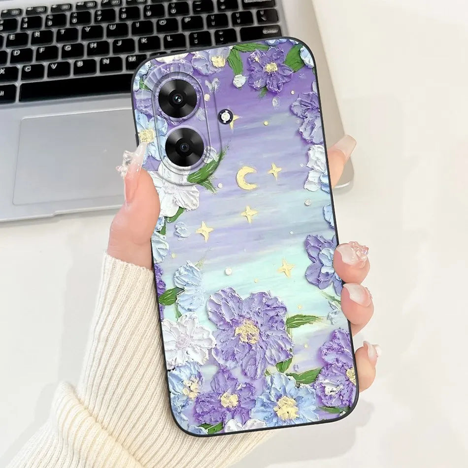 For Realme Note 60 2024 Fashion Moon Pattern Phone Case For Realme Note60 4G Soft Silicone Shockproof Cases