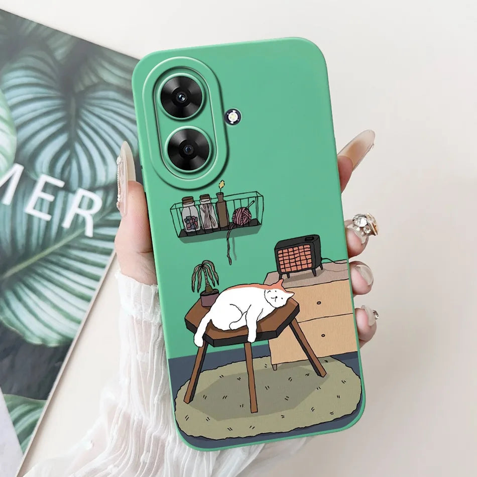 For Realme Note 60 2024 Fashion Moon Pattern Phone Case For Realme Note60 4G Soft Silicone Shockproof Cases