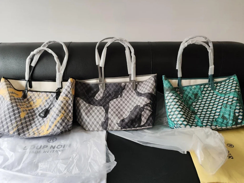 Borsa Tote Luxury Retrò con Stampa Animalier - Grande Capacità Multifunzione