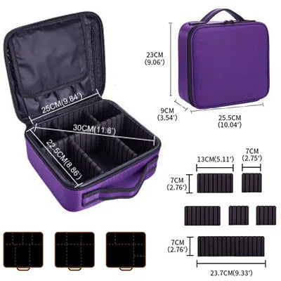 Beauty Case Professionale Impermeabile - Organizer Trucco da Viaggio con Scomparti
