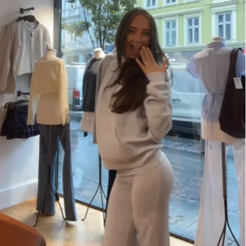 Felpa con Cappuccio Donna Gothic Paillettes Ali d'Angelo - Pullover Loose Autunno Inverno