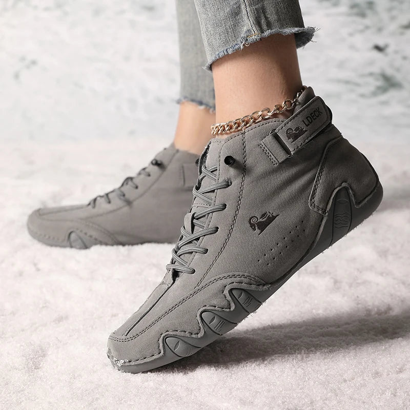 Women's High Top Sneakers Outdoor Casual Walking Boots for Autumn Free Shipping Ankle Boots Fashion Anti Slip Hiking Shoes Woman
