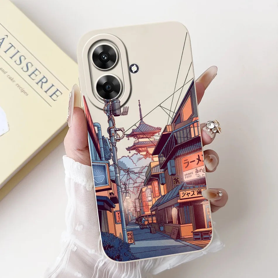 For Realme Note 60 2024 Fashion Moon Pattern Phone Case For Realme Note60 4G Soft Silicone Shockproof Cases