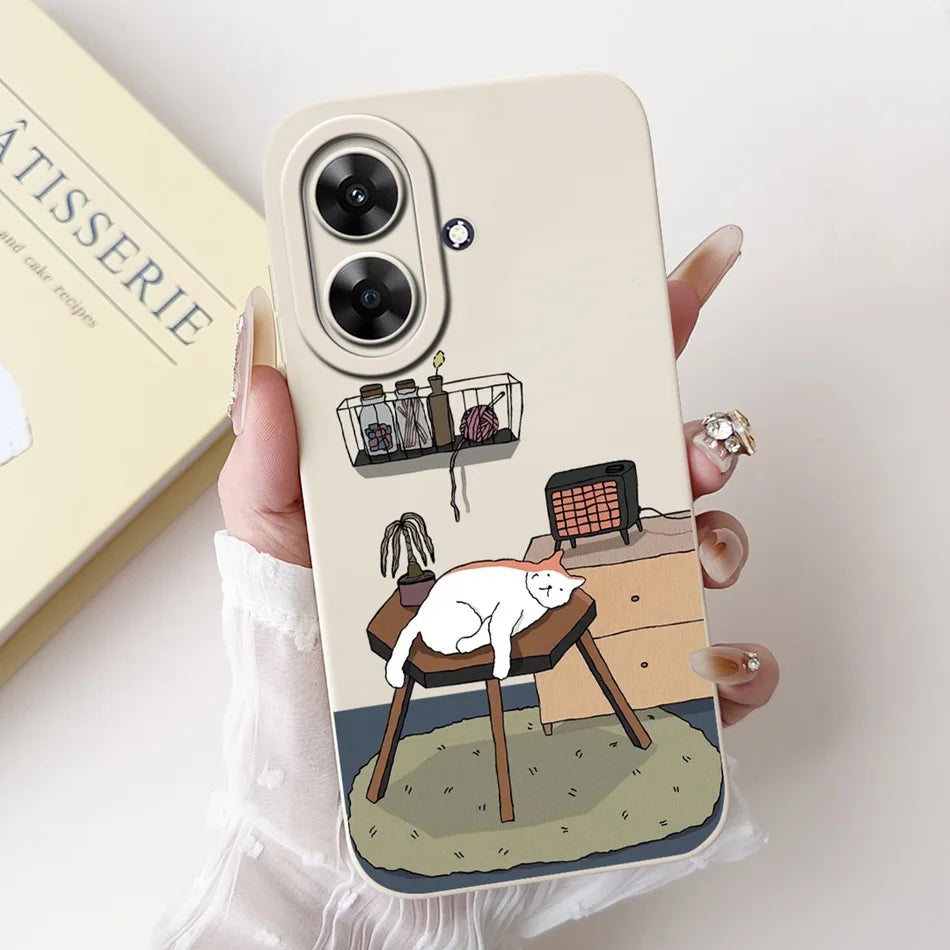 For Realme Note 60 2024 Fashion Moon Pattern Phone Case For Realme Note60 4G Soft Silicone Shockproof Cases
