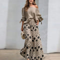 Completo Due Pezzi Donna — Top Scollo Obliquo e Pantaloni Wide Leg Casual Estivo