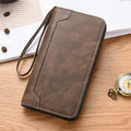 Portafoglio Clutch Uomo Vintage RFID - Porta Carte e Telefono in Pelle PU