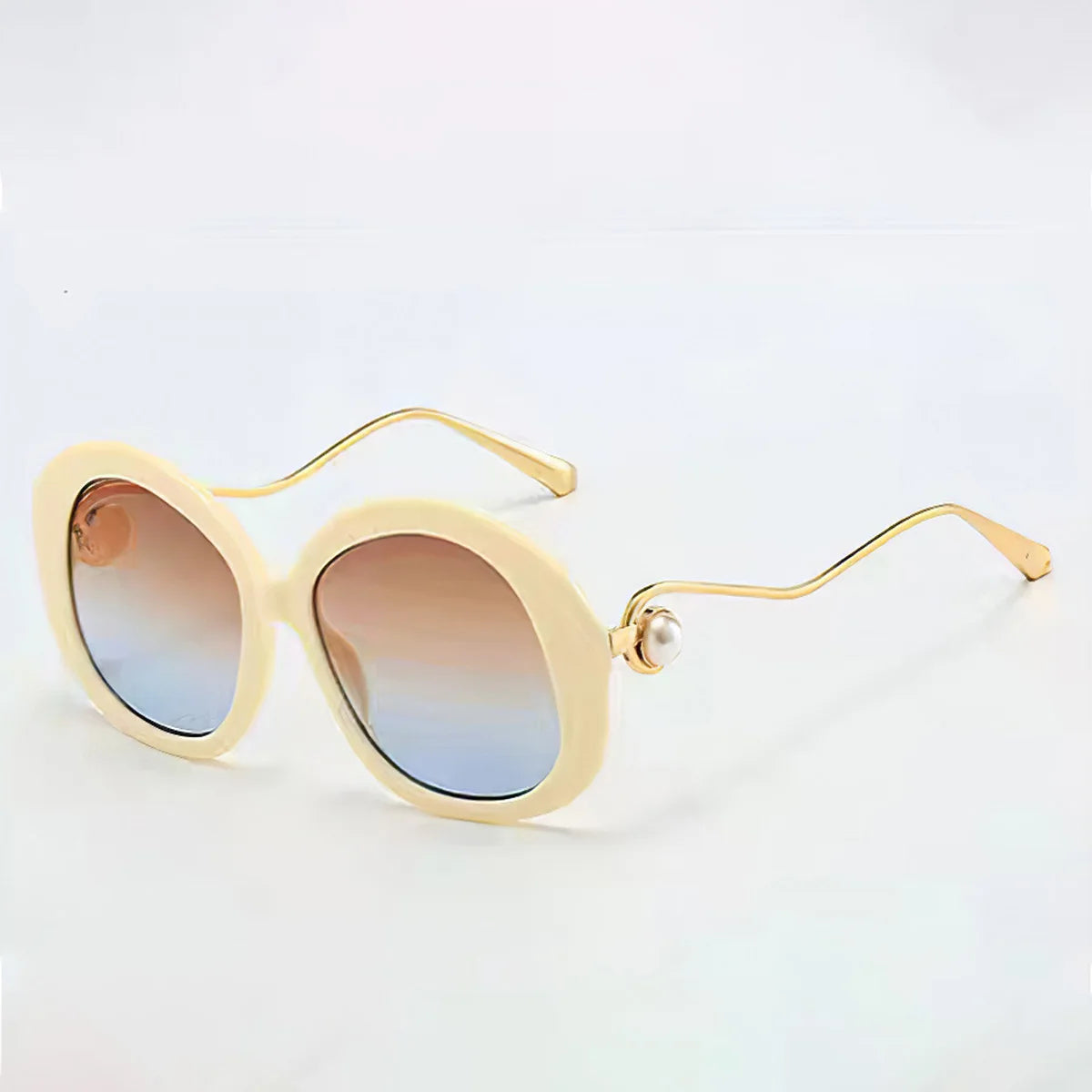 Vintage Sunglasses for Men Exquisite and Fashionable Sunglasses with Golden Frame and Pink Yellow Trim Womens Sunglasses