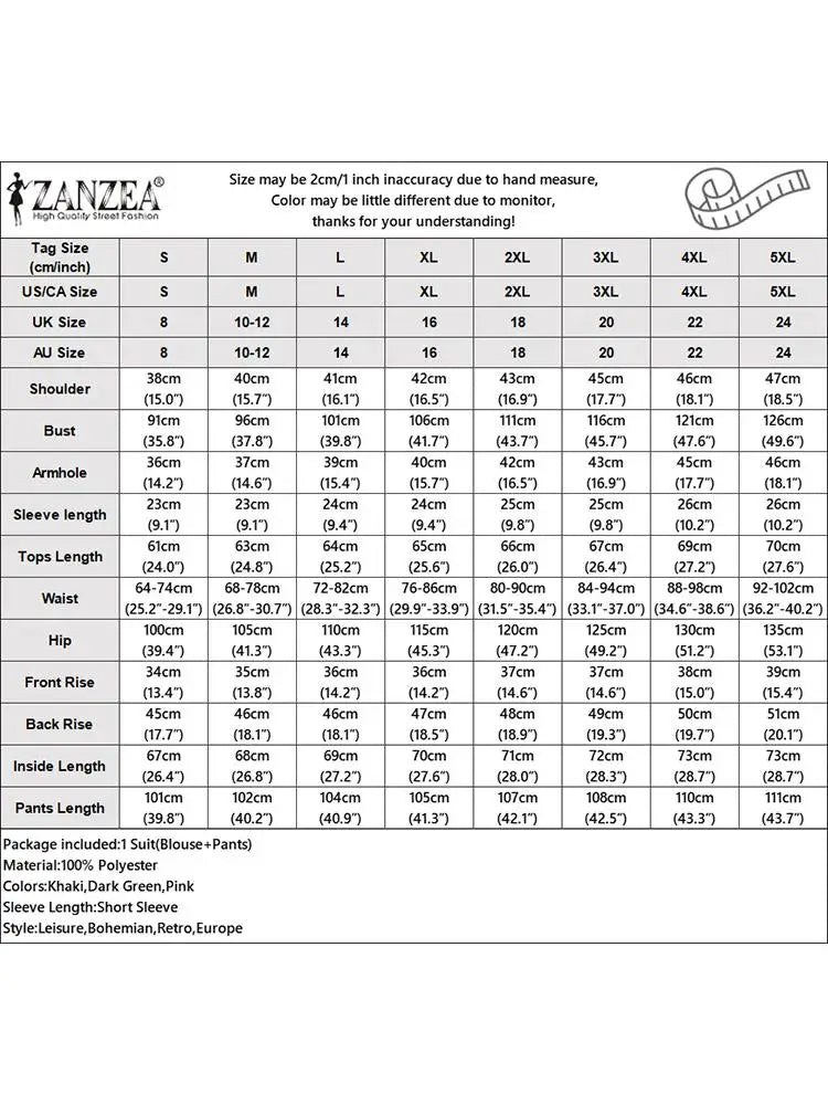 ZANZEA 2024 Elegant Women Fashion Short Sleeve Shirt Wide Leg Trousers Suits Solid Tracksuit 2PCS Summer OL Work Pants Sets