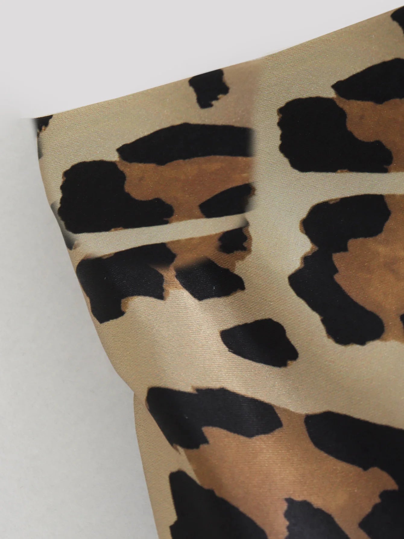 HXAO Women's Skirts Leopard Long Skirts For Women Vintage Satin Animal Print Skirt Woman Fashion High Waist Elegant Midi Skirts
