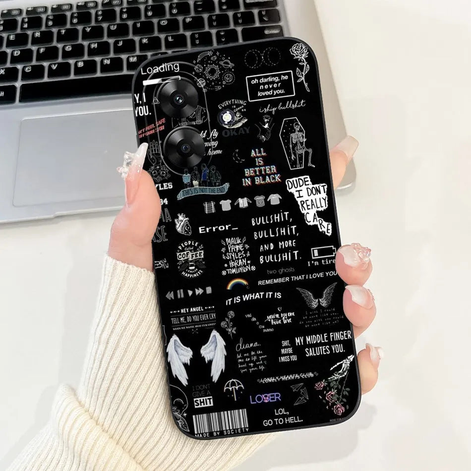 For Realme Note 60 2024 Fashion Moon Pattern Phone Case For Realme Note60 4G Soft Silicone Shockproof Cases
