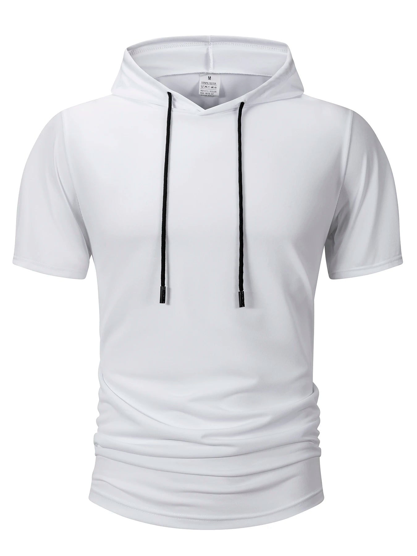 Felpa Uomo Estiva con Cappuccio Manica Corta - T-shirt Sportiva Traspirante