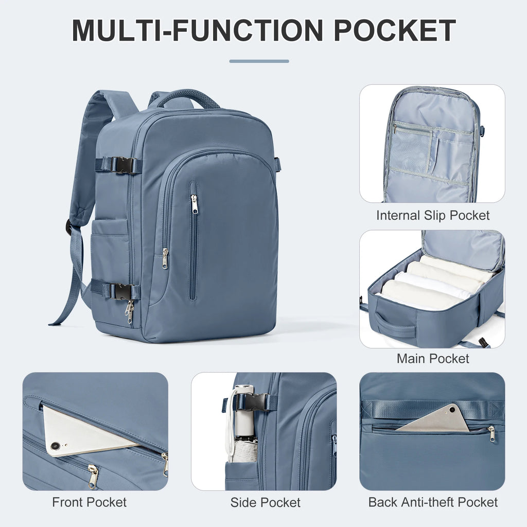Zaino Viaggio Cabina Ryanair Easyjet - Bagaglio a Mano 40x20x25 con Scomparto Laptop