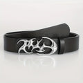 Cintura Geometrica con Fibbia in Lega - Stile Punk Fashion Unisex