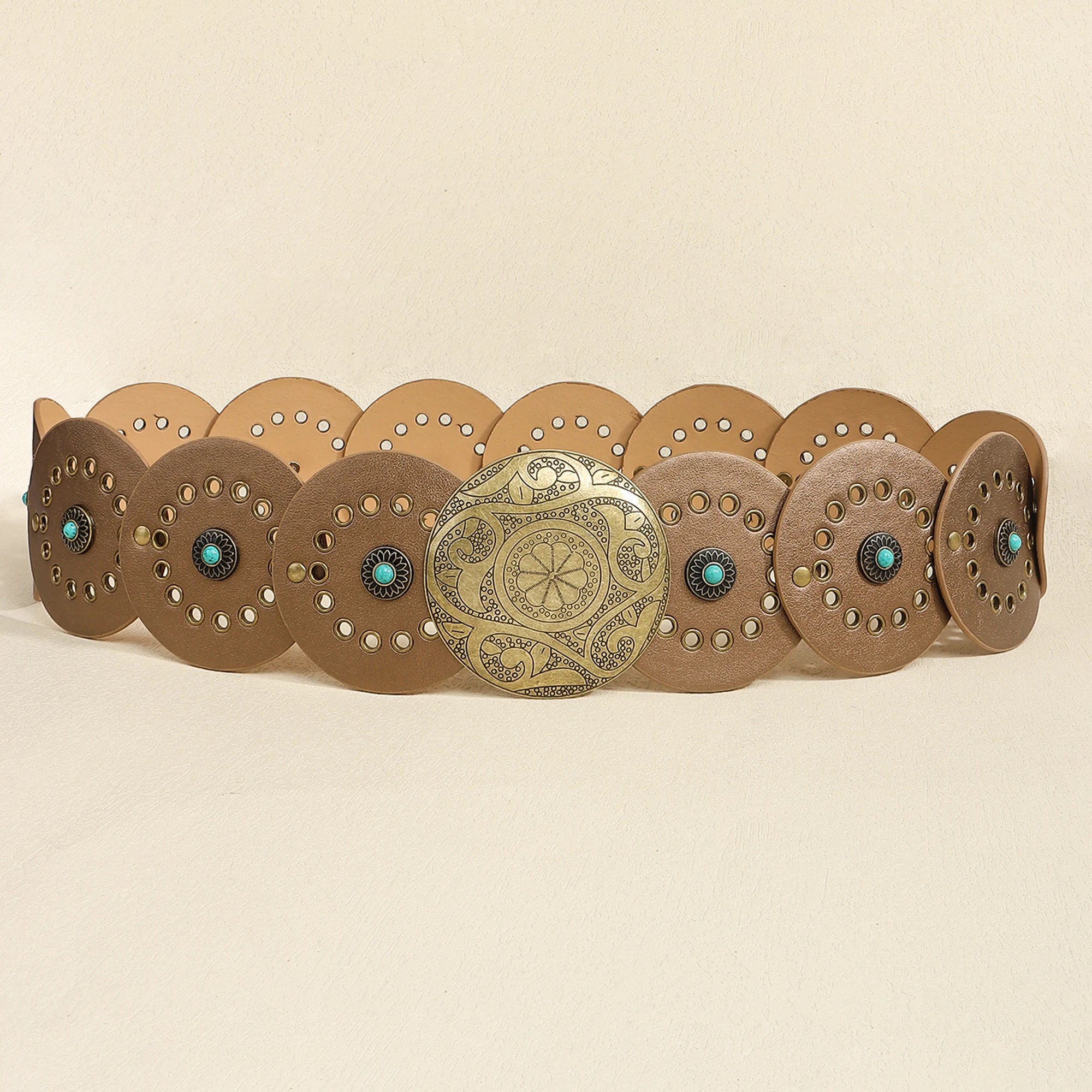 Cintura Vintage Western Boho Chic - Donna con Borchie Stile Y2K Larga