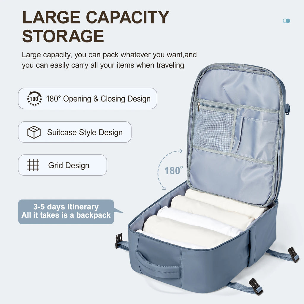 Zaino Viaggio Cabina Ryanair Easyjet - Bagaglio a Mano 40x20x25 con Scomparto Laptop
