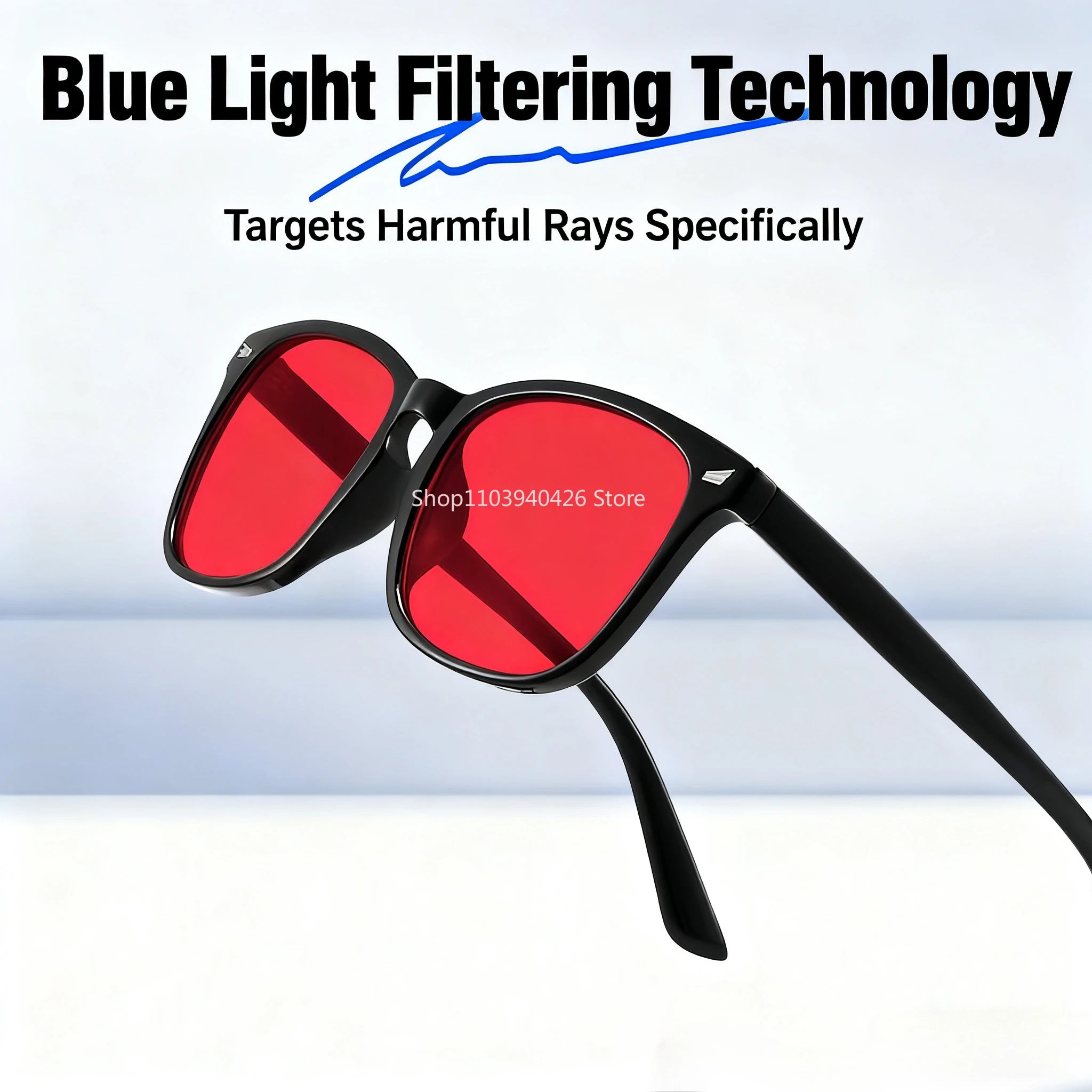 Occhiali Anti Luce Blu per Computer e Gaming - Lenti Rosse Filtro 99% - Unisex