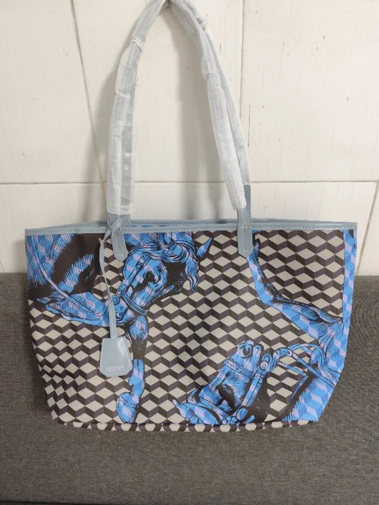 Borsa Tote Luxury Retrò con Stampa Animalier - Grande Capacità Multifunzione