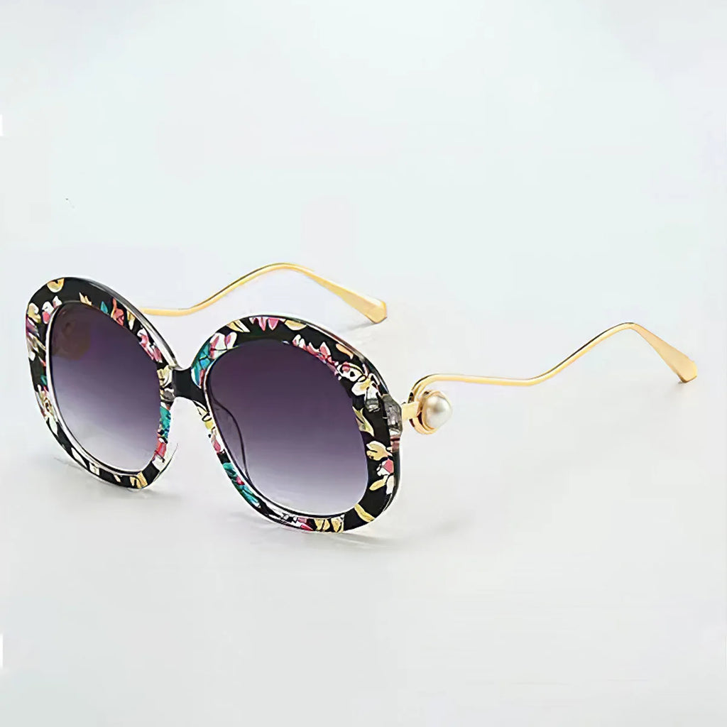 Vintage Sunglasses for Men Exquisite and Fashionable Sunglasses with Golden Frame and Pink Yellow Trim Womens Sunglasses