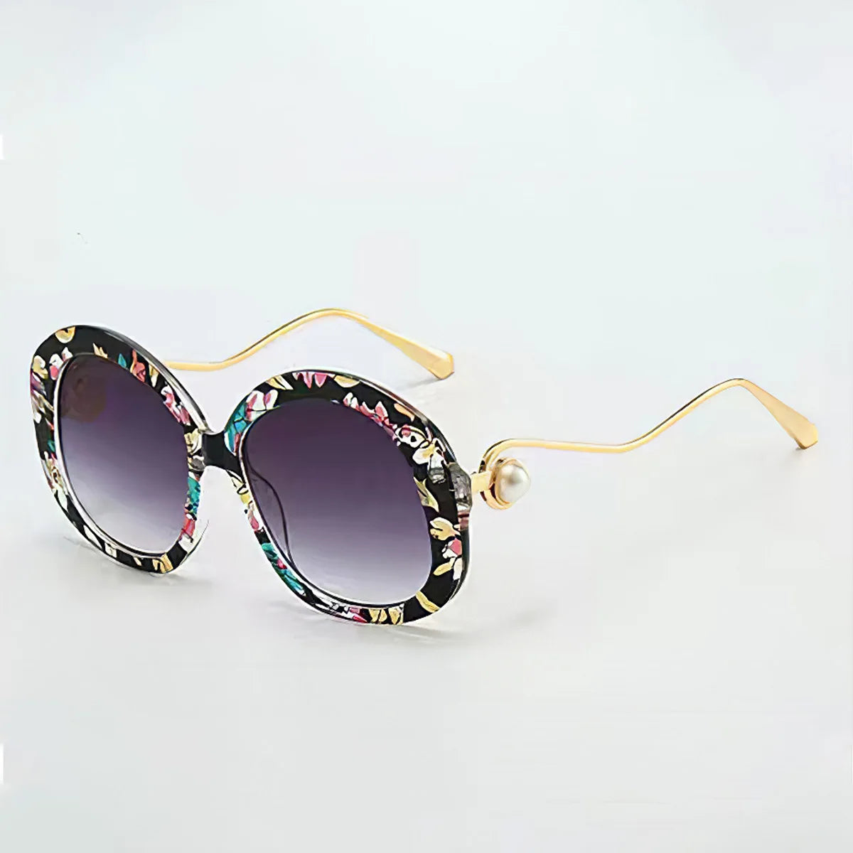 Vintage Sunglasses for Men Exquisite and Fashionable Sunglasses with Golden Frame and Pink Yellow Trim Womens Sunglasses
