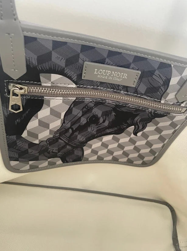 Borsa Tote Luxury Retrò con Stampa Animalier - Grande Capacità Multifunzione