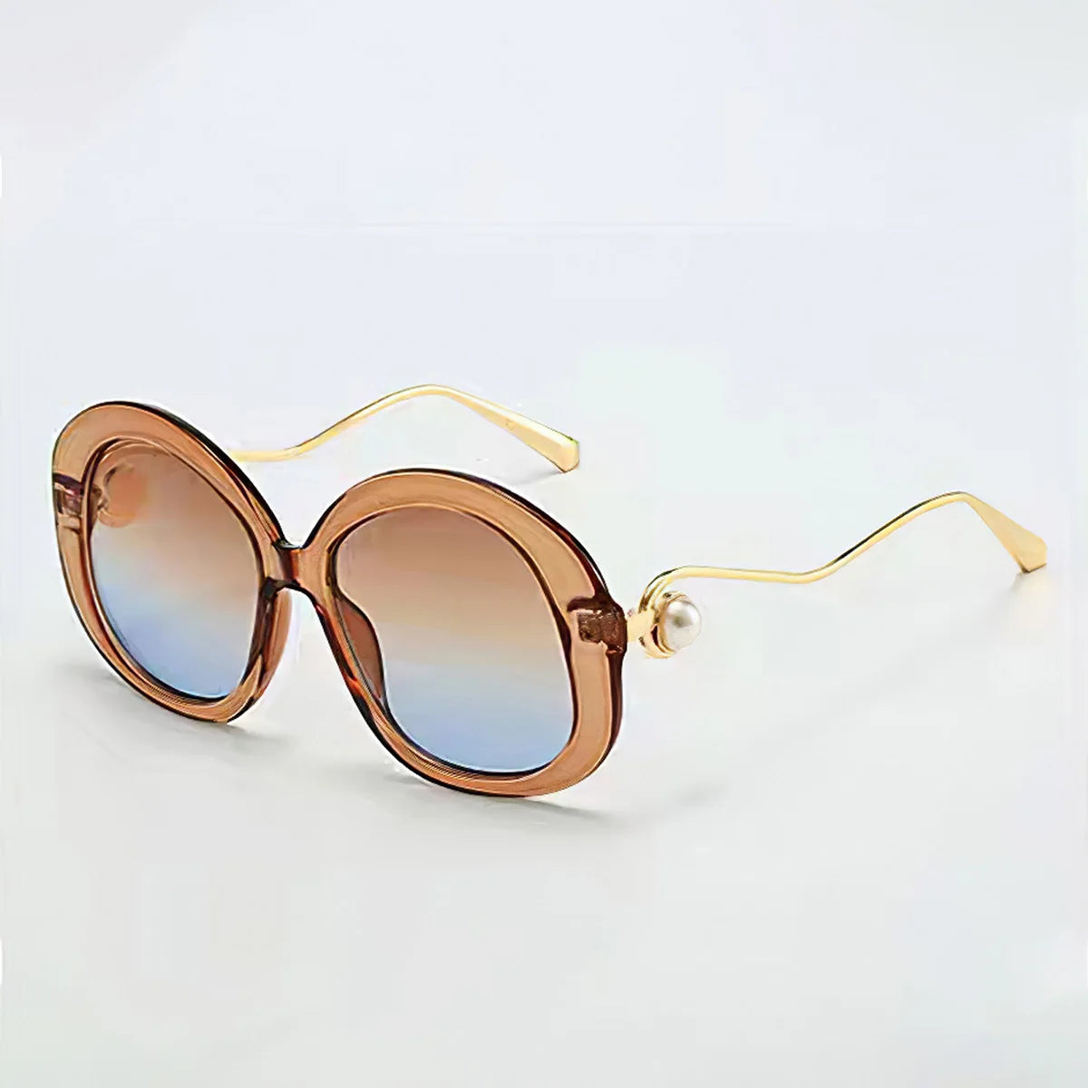 Vintage Sunglasses for Men Exquisite and Fashionable Sunglasses with Golden Frame and Pink Yellow Trim Womens Sunglasses