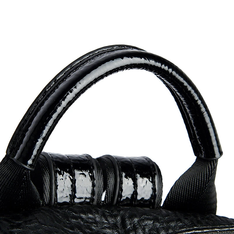 Zaino Donna Design Orsetto con Diamanti - Borsa Scuola Fashion in Pelle