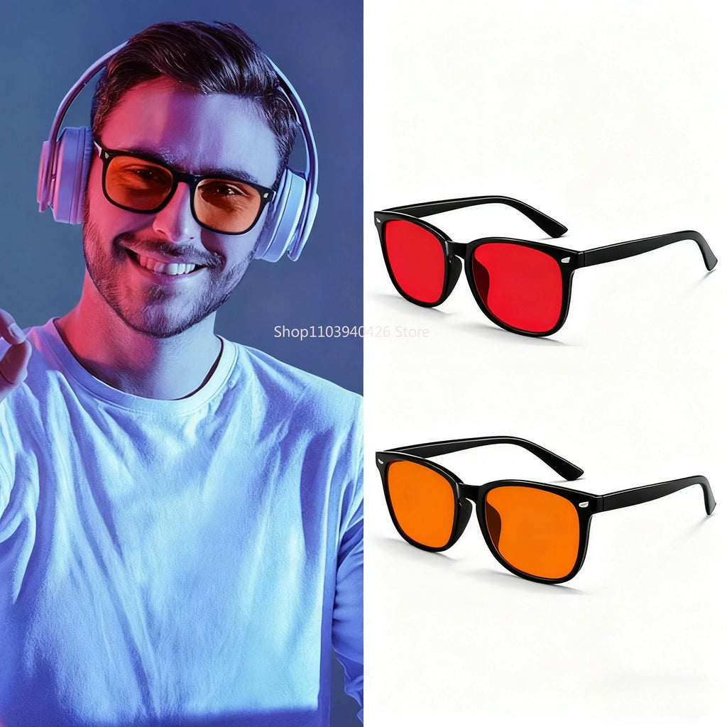 Occhiali Anti Luce Blu per Computer e Gaming - Lenti Rosse Filtro 99% - Unisex