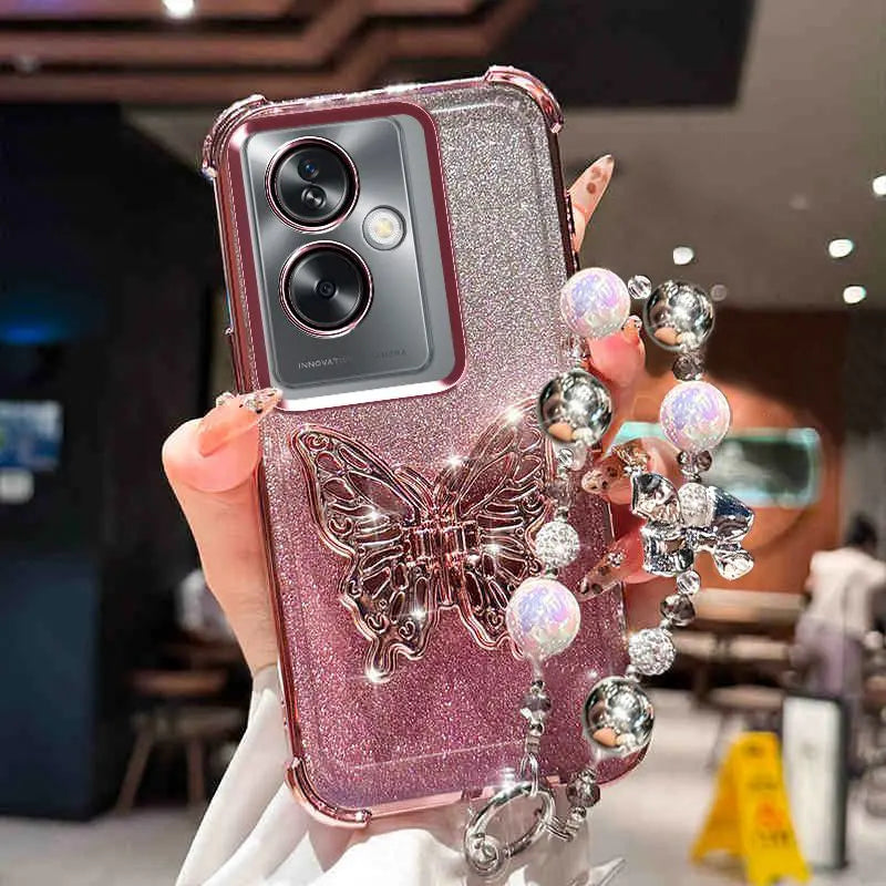 A 79 Case Shockproof Lanyard Cover For OPPO A79 Realme Note 60 60x 50 Find X8 Ultra X8S pro Luxury Cases With Holder Bling Cover